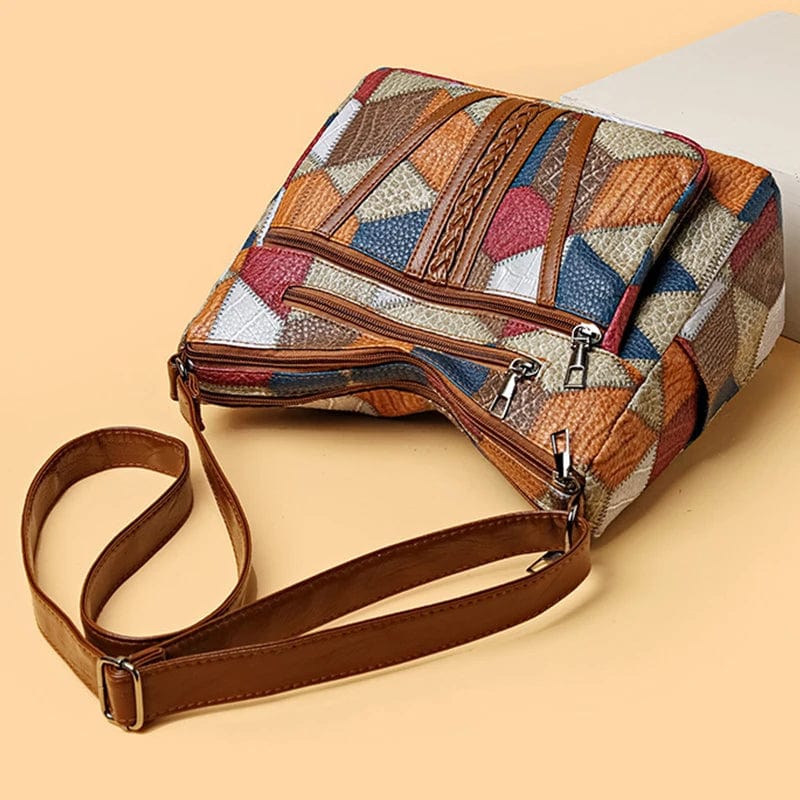 Liyo | Mosaic Leather Handbag